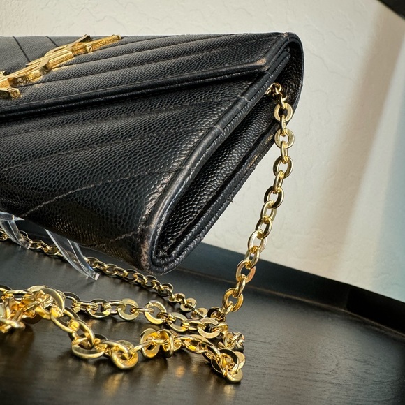 YSL RETAIL $880 Long envelope wallet w/unbranded chain and insert - Picture 5 of 10